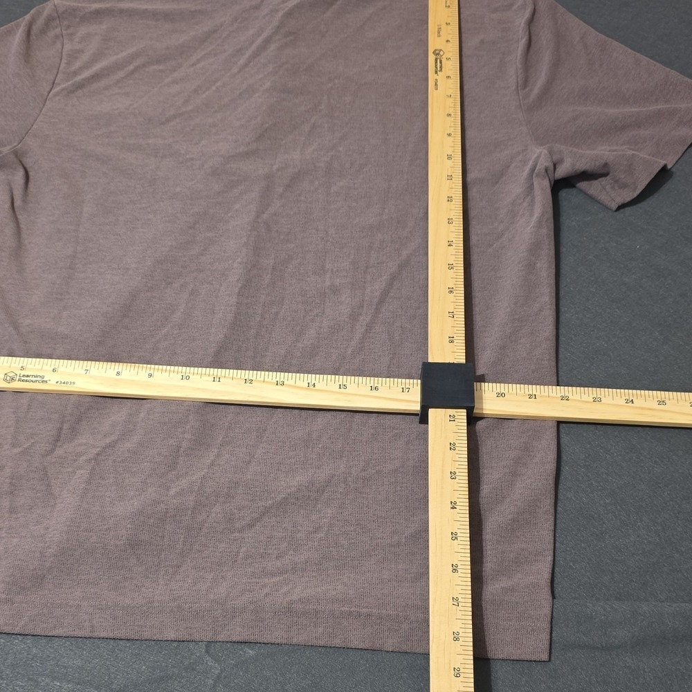 Vuori Brown Polo Shirt M Men Short Sleeve Button Collared Knit Solid - Picture 16 of 16